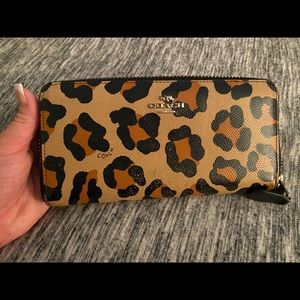 Cheetah print coach wallet